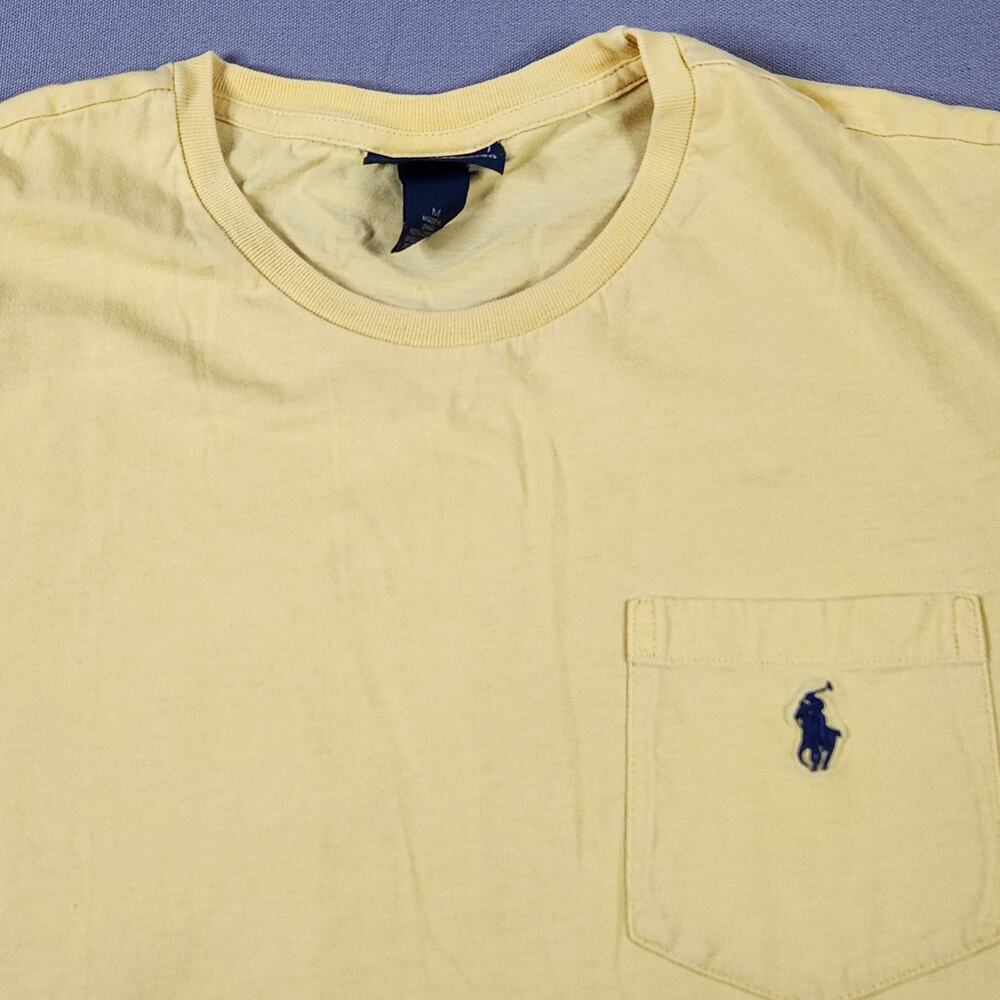 Polo Ralph Lauren T-shirt Men's medium yellow short sleeve crew neck 100% cotton